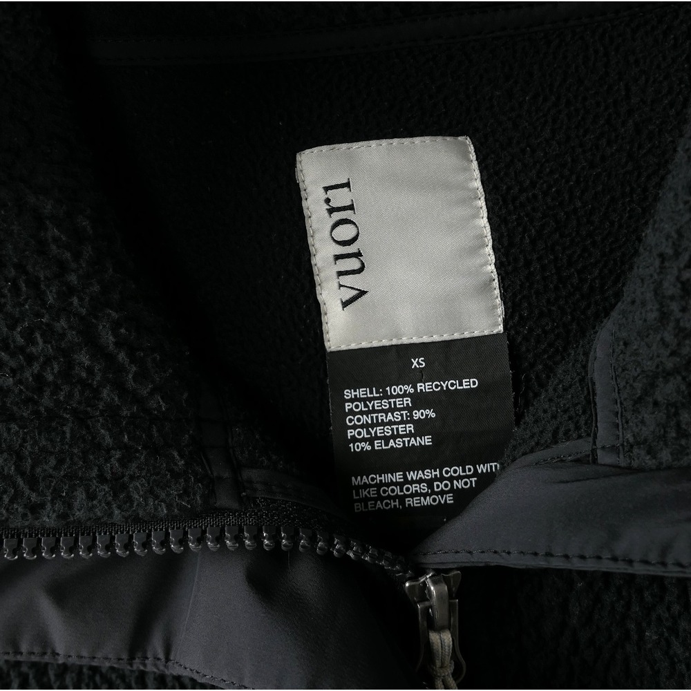 Vuori Utility Jacket Sherpa Fleece Full Zip Women XS Black Jacket Gorpcore Cozy - Picture 8 of 8